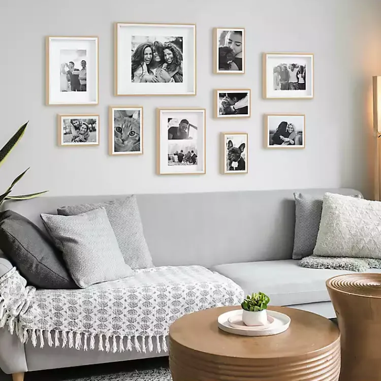 Kirklands Home Gallery Wall Frames|Natural and White 10-pc. Gallery Wall Frame Set