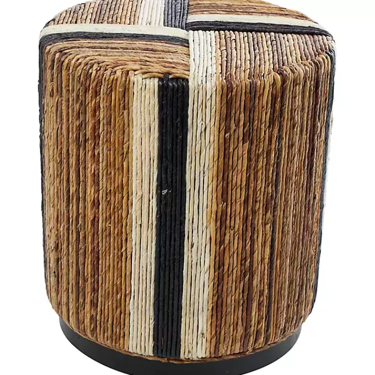 Kirklands Home Accent & End Tables|Natural Banana Leaf Wrapped Accent Table