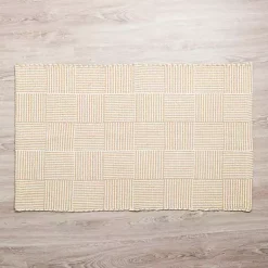 Kirklands Home Accent Rugs|Natural Basketweave Scatter Rug Tan