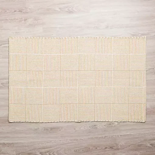 Kirklands Home Accent Rugs|Natural Basketweave Scatter Rug Tan