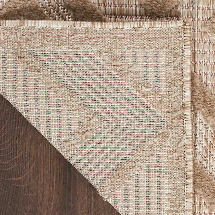 Kirklands Home Outdoor Rugs|Natural Beige Diamond Indoor/Outdoor Area Rug, 5x7 Tan