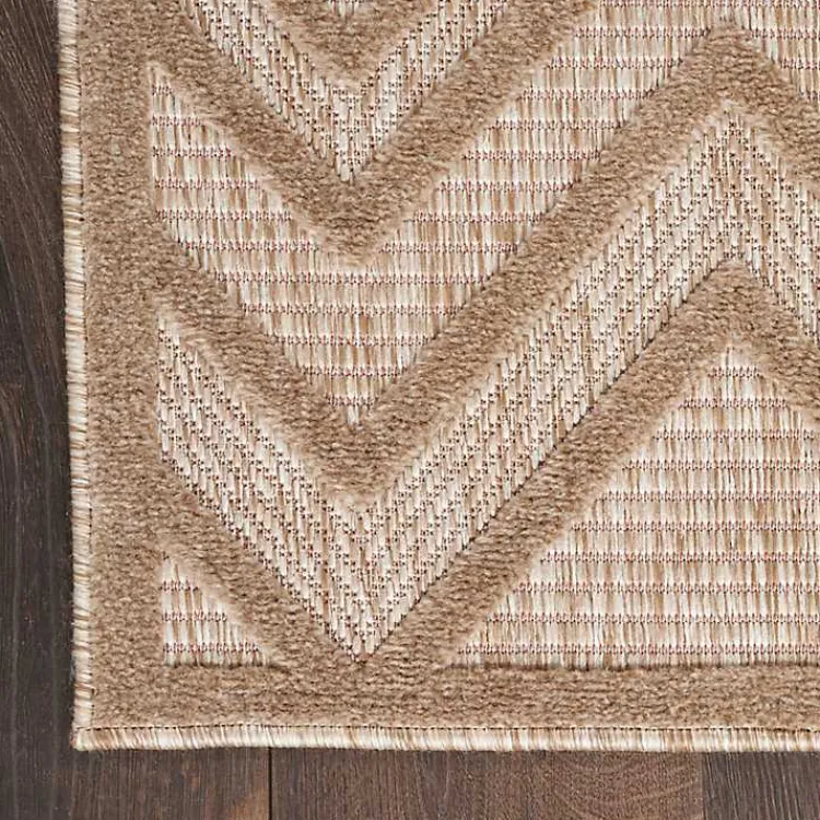 Kirklands Home Outdoor Rugs|Natural Beige Diamond Indoor/Outdoor Area Rug, 5x7 Tan