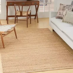Kirklands Home Area Rugs|Natural Bleach Jute Reversible Area Rug, 4x6 Tan