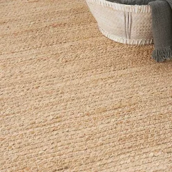 Kirklands Home Area Rugs|Natural Bleach Jute Reversible Area Rug, 4x6 Tan