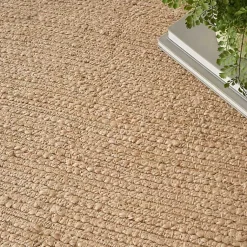 Kirklands Home Area Rugs|Natural Bleach Jute Reversible Area Rug, 8x10 Tan