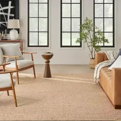 Kirklands Home Area Rugs|Natural Bleach Jute Reversible Area Rug, 8x10 Tan