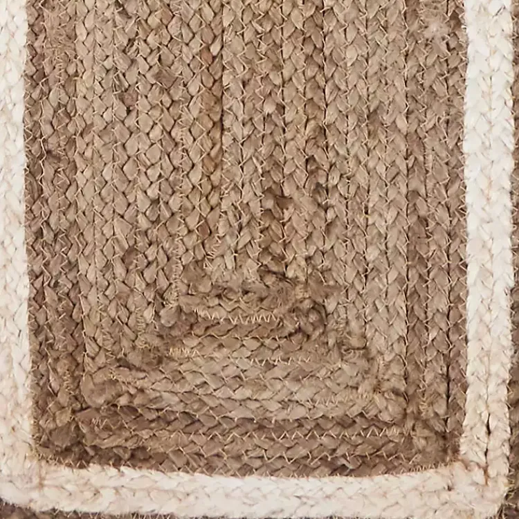 Kirklands Home Table Linens|Natural Bleached Bordered Jute Table Runner Brown