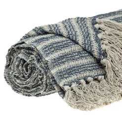 Best Natural Striped Woven Tassel Throw Blankets & Throws