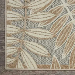 Kirklands Home Outdoor Rugs|Natural Botanical Leaves Outdoor Area Rug, 9x13