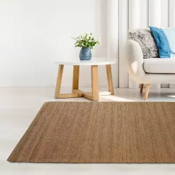 Kirklands Home Area Rugs|Natural Braided Jute Area Rug, 5x7 Brown