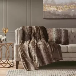 New Natural Textured Faux Fur Pillow Pillows