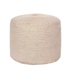 Best Natural Cable Braided Pouf Poufs & Floor Cushions