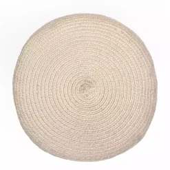 Best Natural Cable Braided Pouf Poufs & Floor Cushions
