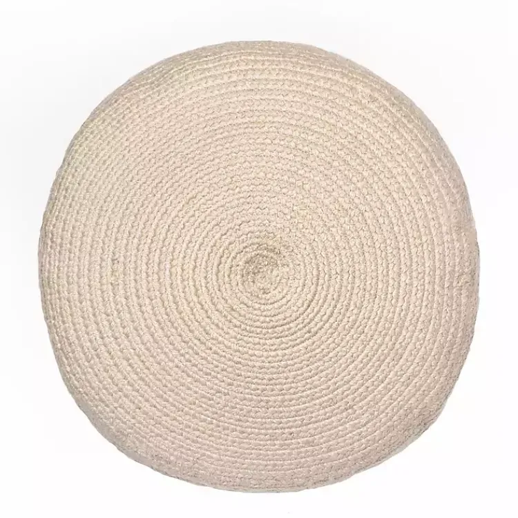 Best Natural Cable Braided Pouf Poufs & Floor Cushions