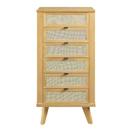 Kirklands Home Dressers & Chests|Natural Cane Jewelry Armoire Tan