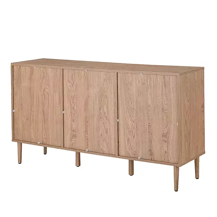 Kirklands Home Cabinets & Sideboards|Natural Cane Wood Arched Sideboard Cabinet
