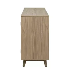 Kirklands Home Cabinets & Sideboards|Natural Cane Wood Storage Media Cabinet Tan