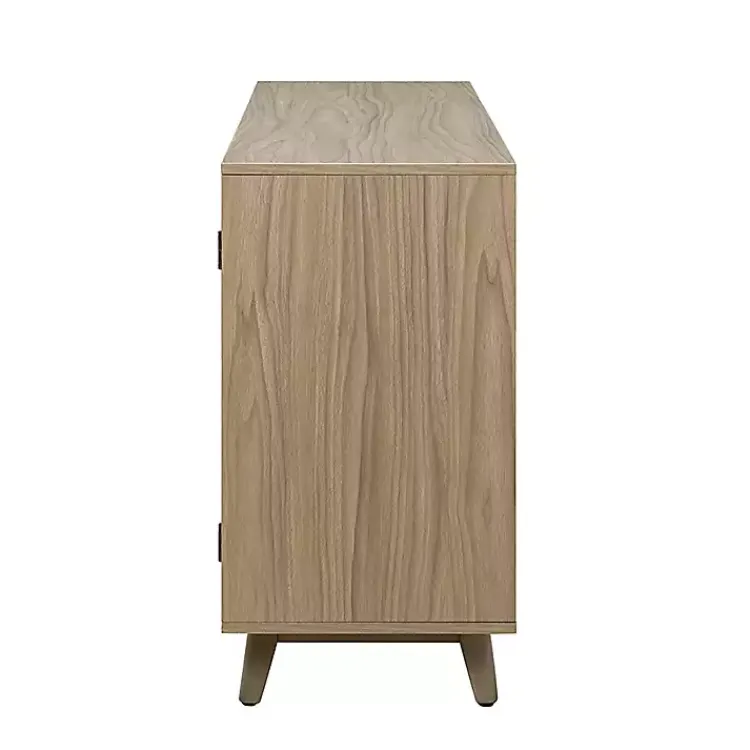 Kirklands Home Cabinets & Sideboards|Natural Cane Wood Storage Media Cabinet Tan