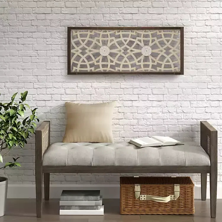 Kirklands Home Wall Plaques|Natural Carved Damask Wooden Wall Plaque Tan