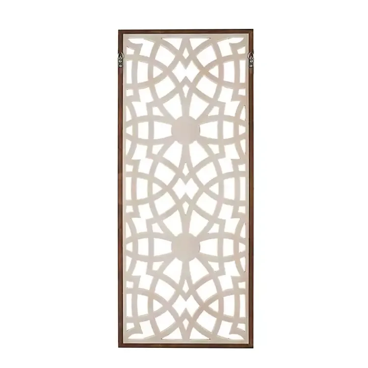Kirklands Home Wall Plaques|Natural Carved Damask Wooden Wall Plaque Tan