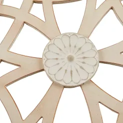 Kirklands Home Wall Plaques|Natural Carved Damask Wooden Wall Plaque Tan