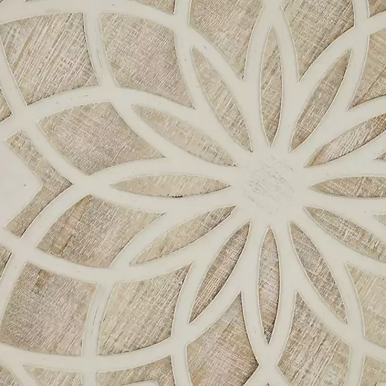 Kirklands Home Wall Plaques|Natural Carved Wood Medallion Round Wall Plaque Tan