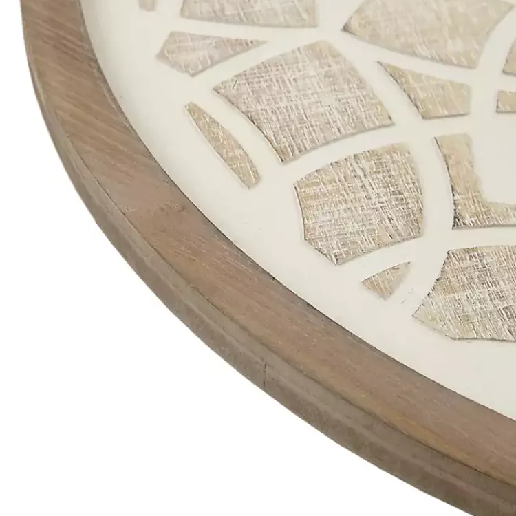 Kirklands Home Wall Plaques|Natural Carved Wood Medallion Round Wall Plaque Tan