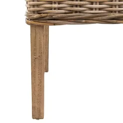 Kirklands Home Dining Chairs|Natural Coastal Rat 2-pc. Dining Chair Set Tan