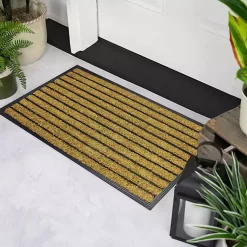 Kirklands Home Doormats|Natural Coir Striped Non-Skid Doormat