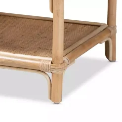 Kirklands Home Bookshelves|Natural Curled Rattan 3-Tiered Bookcase