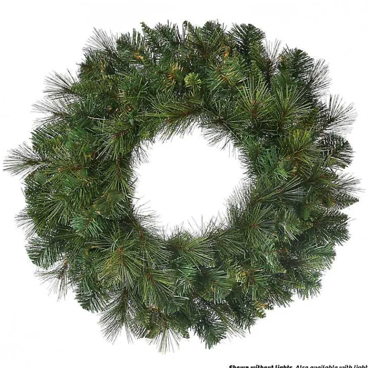 Sale Natural Deluxe Belgium Pine Wreath, 24 in. Christmas Wreaths