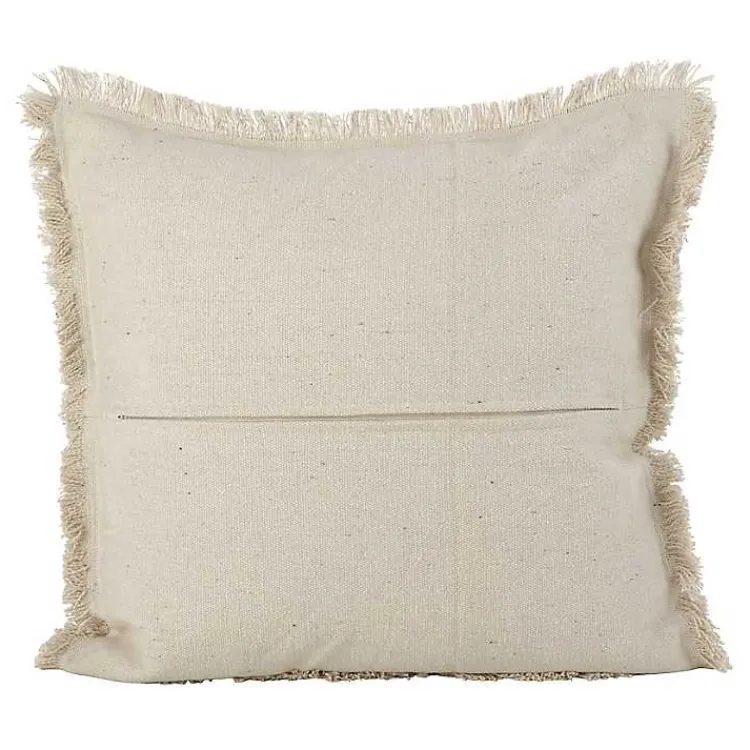 Hot Natural Diamond Pillow with Fringed Edges Pillows