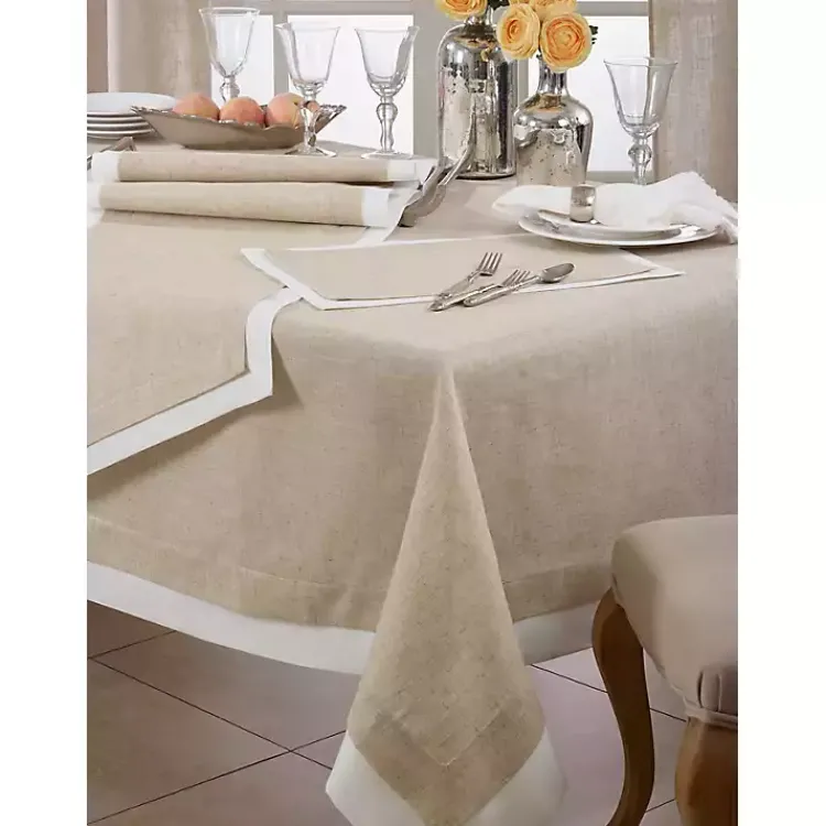 Kirklands Home Table Linens|Natural Double Layered Placemats, Set of 4 White