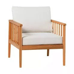 Kirklands Home Outdoor Seating|Natural Eucalyptus Wood Outdoor Accent Chair