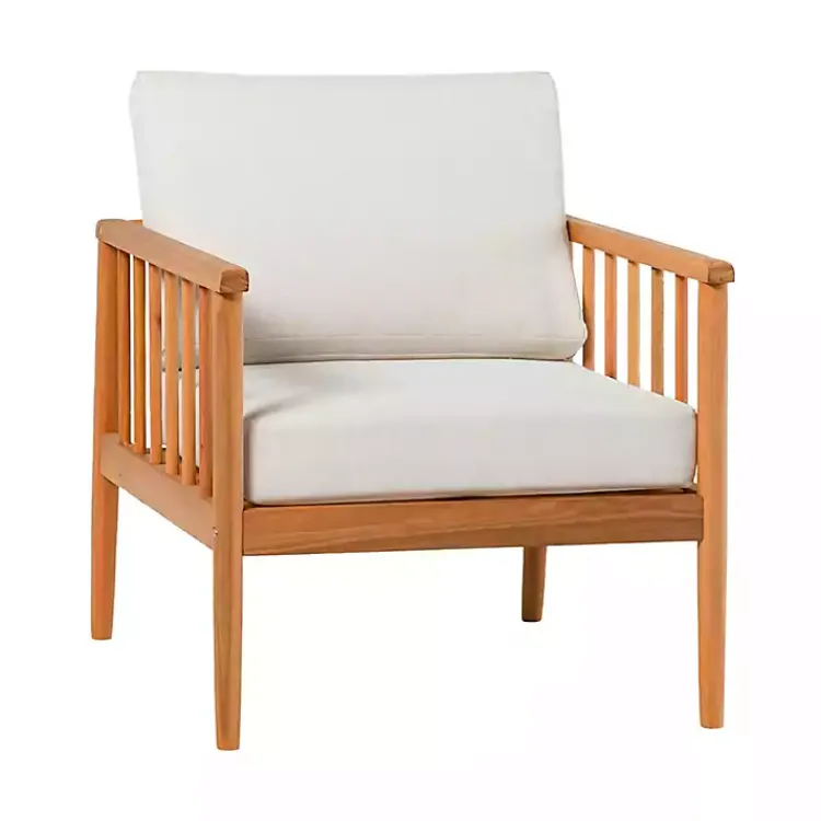 Kirklands Home Outdoor Seating|Natural Eucalyptus Wood Outdoor Accent Chair