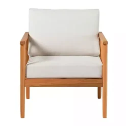 Kirklands Home Outdoor Seating|Natural Eucalyptus Wood Outdoor Accent Chair