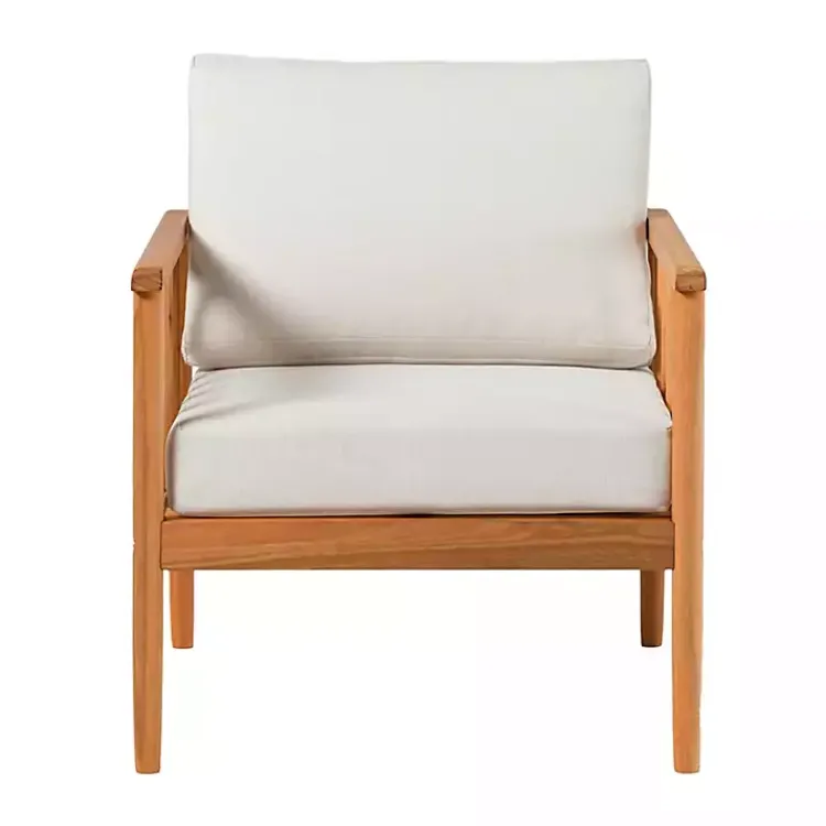 Kirklands Home Outdoor Seating|Natural Eucalyptus Wood Outdoor Accent Chair