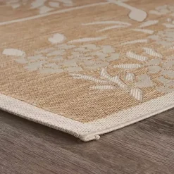 Kirklands Home Outdoor Rugs|Natural Flamingo Indoor/Outdoor Area Rug, 5x7