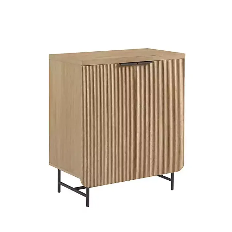 Kirklands Home Cabinets & Sideboards|Natural Fluted Wood Scandinavian Cabinet Tan