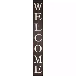 Kirklands Home Garden Decor|Natural Foldable Welcome Porch Board Brown