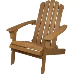 Kirklands Home Outdoor Seating|Natural Folding Outdoor Adirondack Chair Tan
