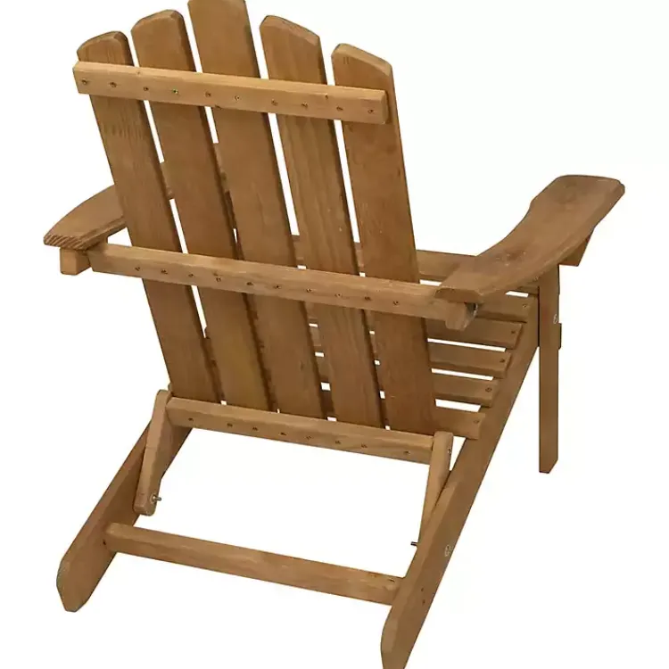 Kirklands Home Outdoor Seating|Natural Folding Outdoor Adirondack Chair Tan