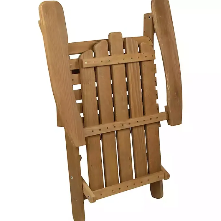 Kirklands Home Outdoor Seating|Natural Folding Outdoor Adirondack Chair Tan
