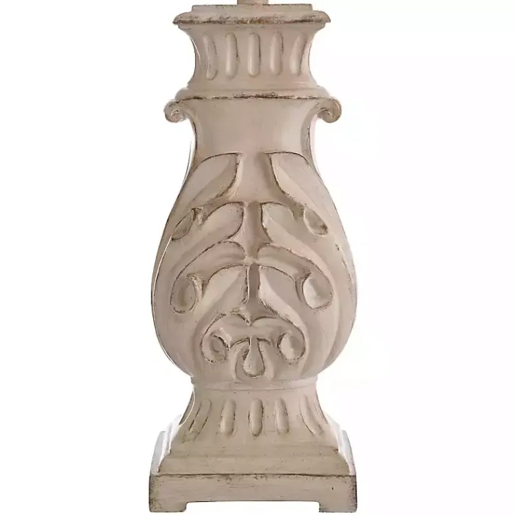 Kirklands Home Table Lamps|Natural French Country Table Lamp White