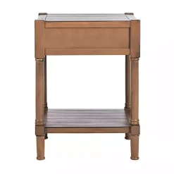 Kirklands Home Accent & End Tables|Natural Geometric Industrial Pull Accent Table Brown