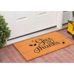 New Natural Give Thanks Thanksgiving Doormat, 29 in. Fall