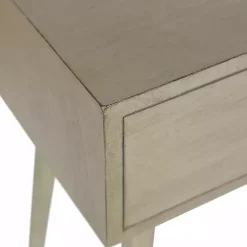 Kirklands Home Accent & End Tables|Natural Wood 1-Drawer Arthur Accent Table Gray