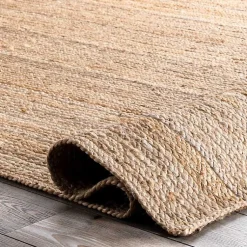 Kirklands Home Area Rugs|Natural Hand Woven Rigo Jute Area Rug, 10x14 Tan