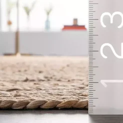 Kirklands Home Area Rugs|Natural Hand Woven Rigo Jute Area Rug, 10x14 Tan