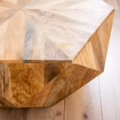 Kirklands Home Coffee Tables|Natural Hexagon Mango Wood Coffee Table Tan